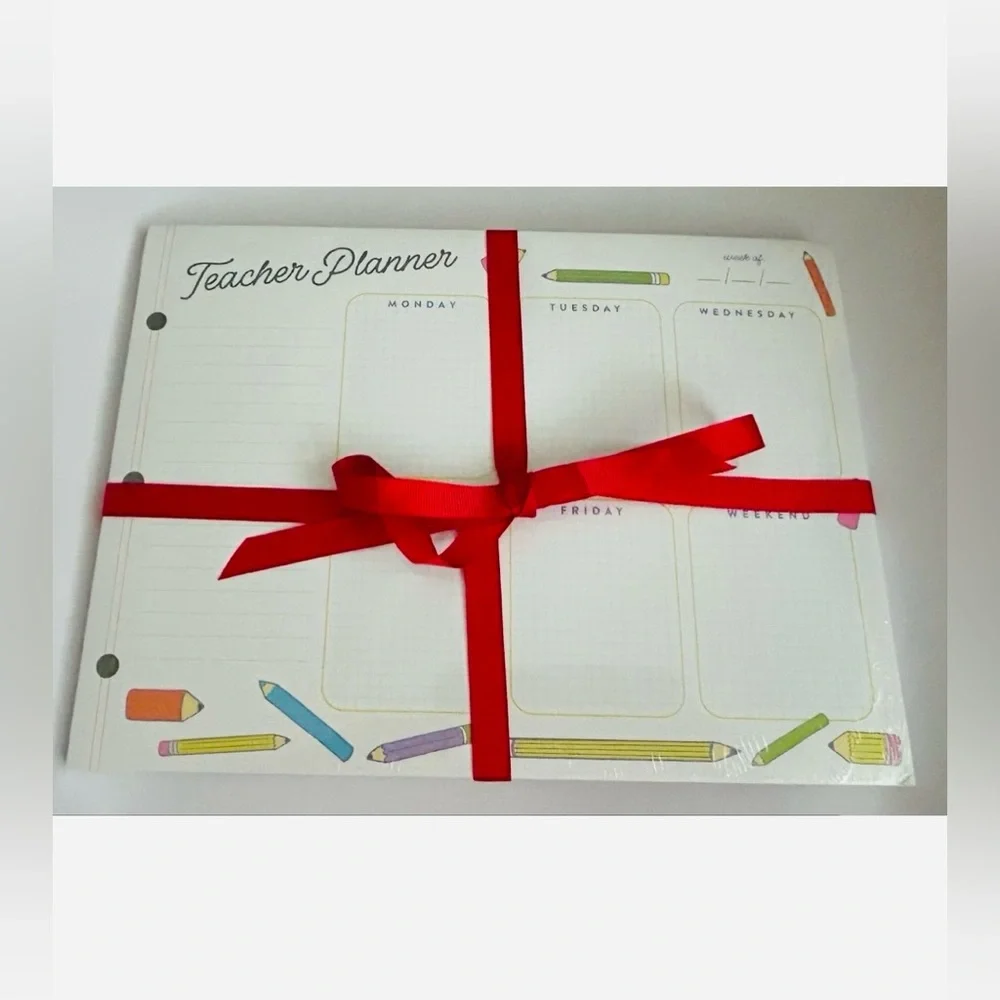 New Teacher Planner Scheduler Days of the Week Weekend Pencil Design Elum Design